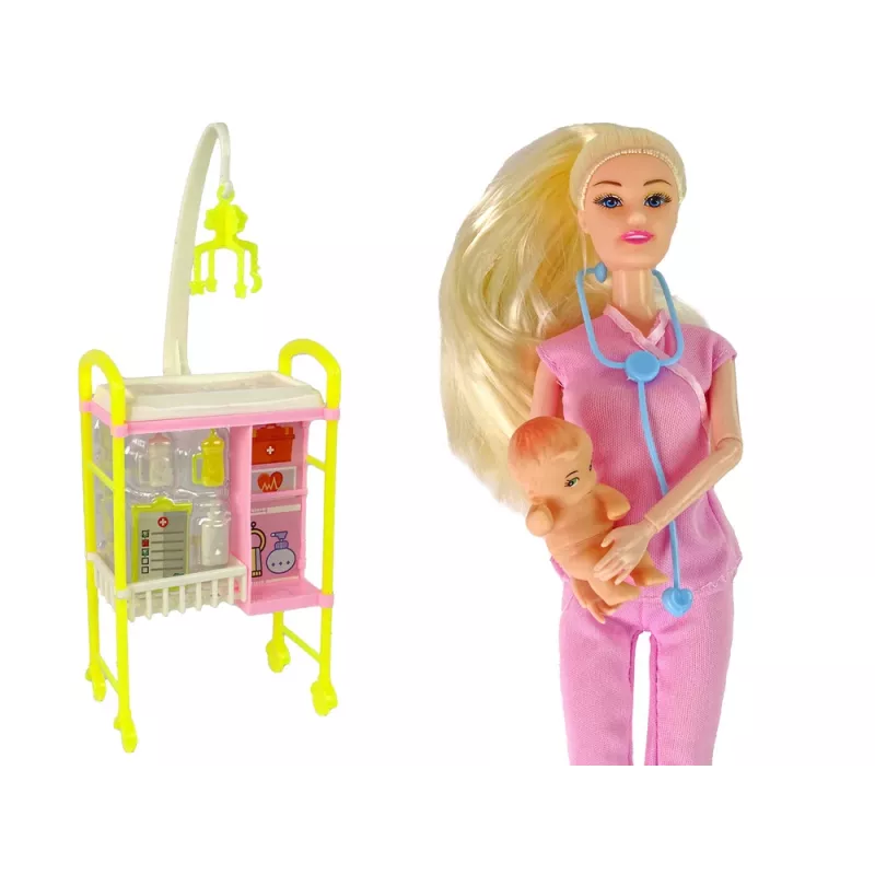 LEAN TOYS Vaikų lėlių daktaro ilgų plaukų aksesuarai