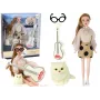 LEAN TOYS vaikiška lėlė Emily su gitara, akiniais, ilgais blondinais plaukais ir kačiuku