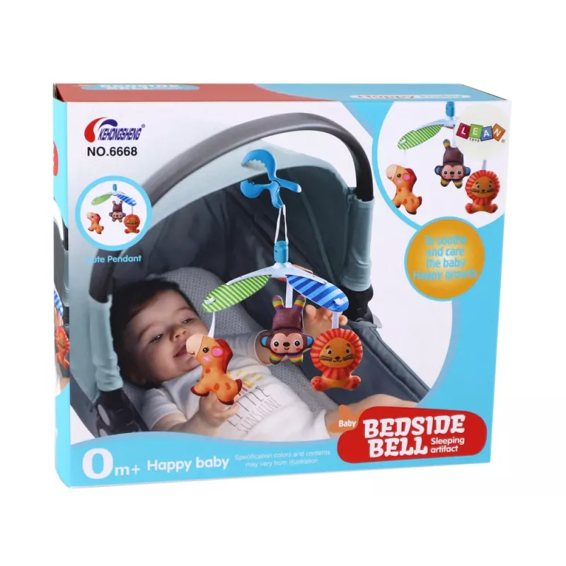 LEAN TOYS Vaikiškas mobilus gyvūnėlių segtukas nešiojamas