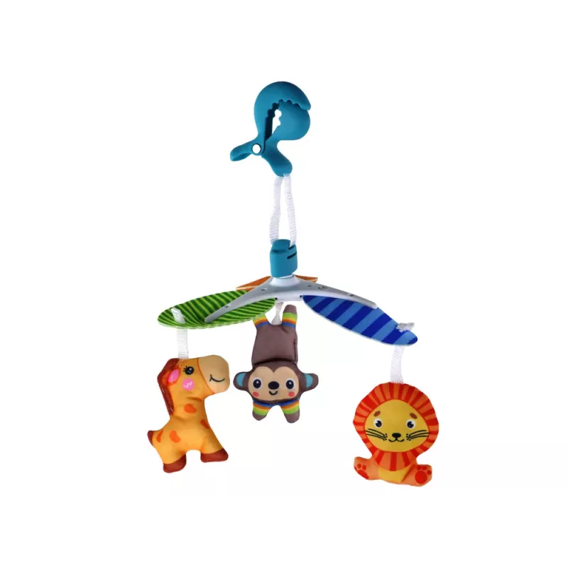 LEAN TOYS Vaikiškas mobilus gyvūnėlių segtukas nešiojamas