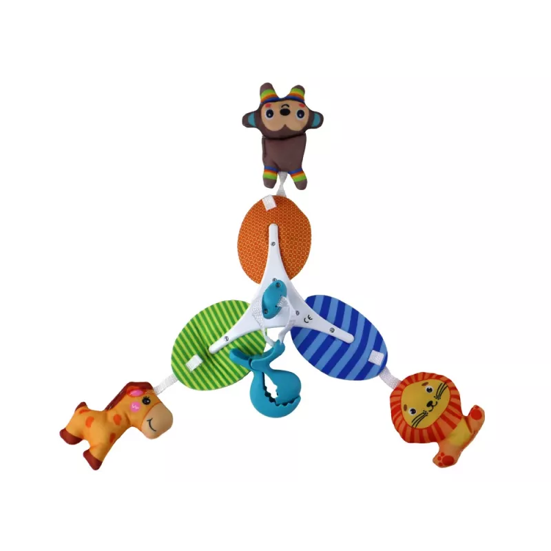LEAN TOYS Vaikiškas mobilus gyvūnėlių segtukas nešiojamas
