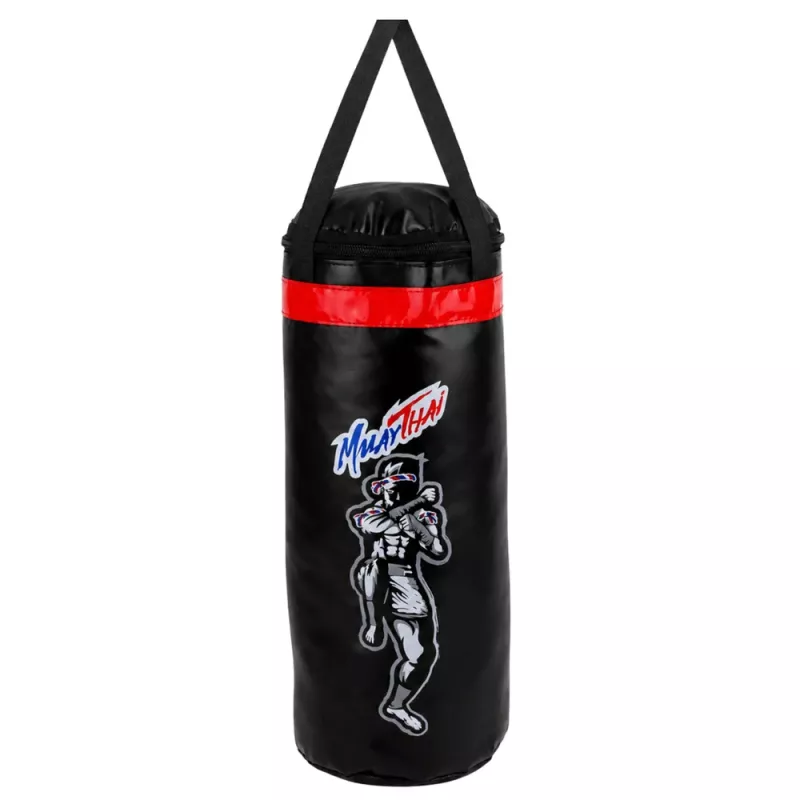 LEAN TOYS Vaikų bokso maišo treniruočių rinkinys MUAY THAI pirštinės 55x17cm M