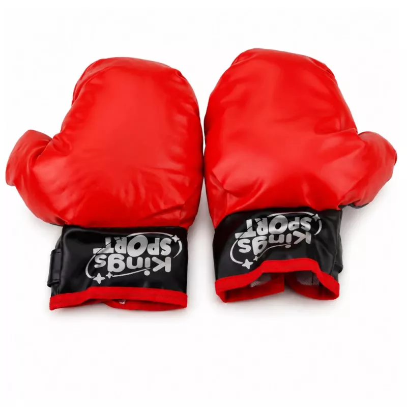 LEAN TOYS Vaikų bokso maišo treniruočių rinkinys MUAY THAI pirštinės 55x17cm M