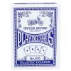 LEAN TOYS Classic žaidimo kortos su plastikine danga, mėlynos - Pokerio dydžio, 54 kortos, atsparios purslams