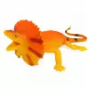 LEAN TOYS Apykaklėtoji driežo guminė figūrėlė, tampri, realistinė, 19 cm
