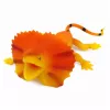 LEAN TOYS Apykaklėtoji driežo guminė figūrėlė, tampri, realistinė, 19 cm