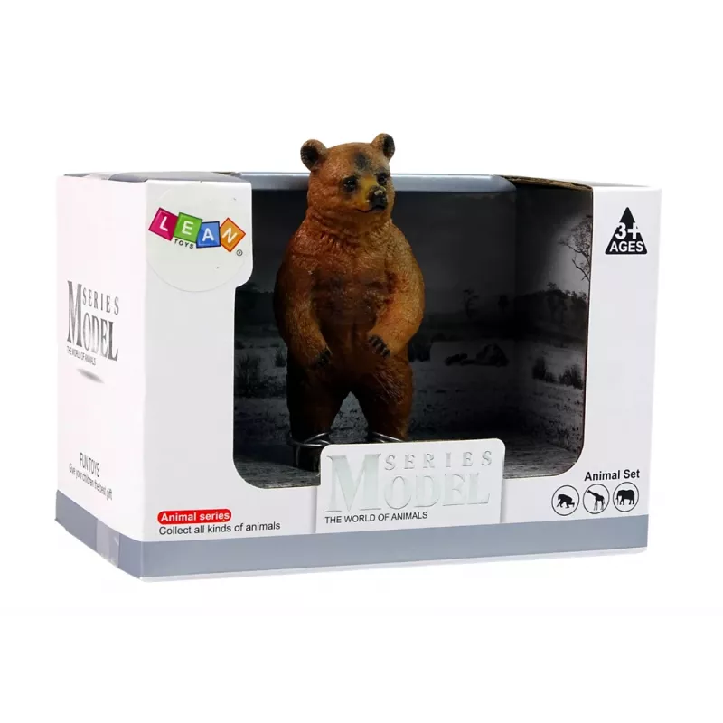 LEAN TOYS Kolekcinė figūrėlė Rudasis lokys Gyvūnai iš viso pasaulio