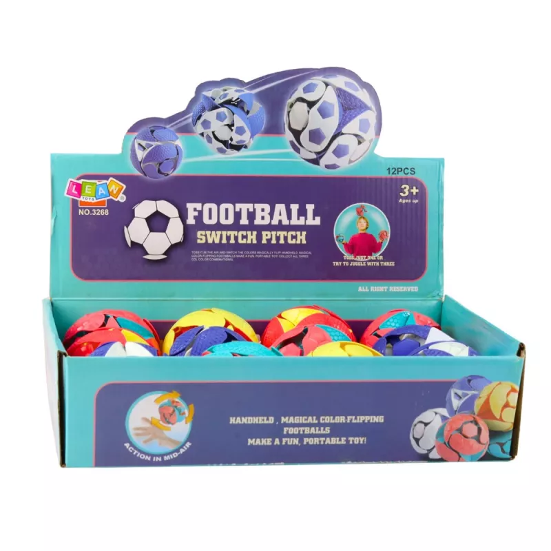 LEAN TOYS bespalvis LED žongliravimo kamuolys 8 cm, daugiaspalvis
