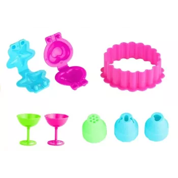 LEAN TOYS Color Clay DIY gimtadienio torto namelis - 24 spalvų oru džiūstantis modeliavimo molio rinkinys su įrankiais, formomis ir aksesuarais vaikams nuo 6 metų