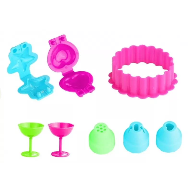 LEAN TOYS Color Clay DIY gimtadienio torto namelis - 24 spalvų oru džiūstantis modeliavimo molio rinkinys su įrankiais, formomis ir aksesuarais vaikams nuo 6 metų
