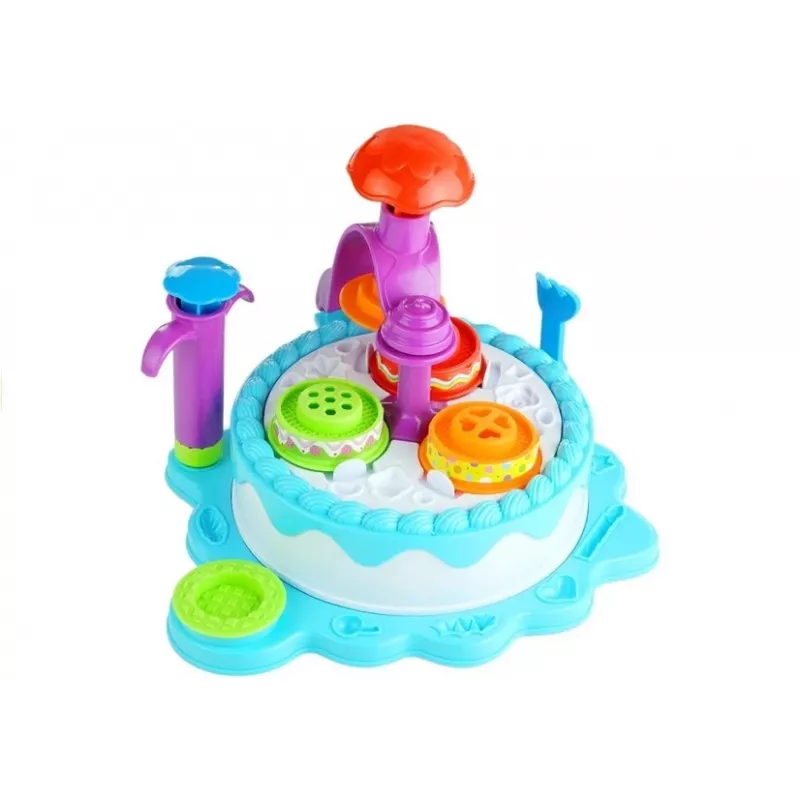 LEAN TOYS Color Clay DIY gimtadienio torto namelis - 24 spalvų oru džiūstantis modeliavimo molio rinkinys su įrankiais, formomis ir aksesuarais vaikams nuo 6 metų
