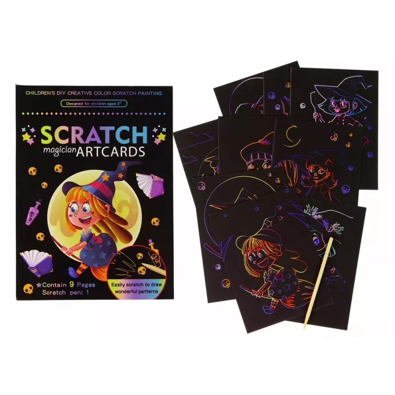 LEAN TOYS Coloring Scratch Book For Kids Magic