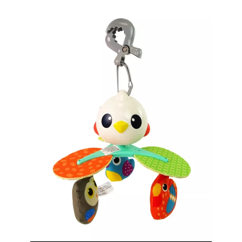 LEAN TOYS Colourful Birds Melody Carrousel for Baby's Cot and Stroller