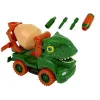 LEAN TOYS Betonvežis Dinozaurų Gelbėtojas Žali Priedai