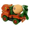 LEAN TOYS Betono sunkvežimis Dinozaurų griovėjas Oranžiniai aksesuarai