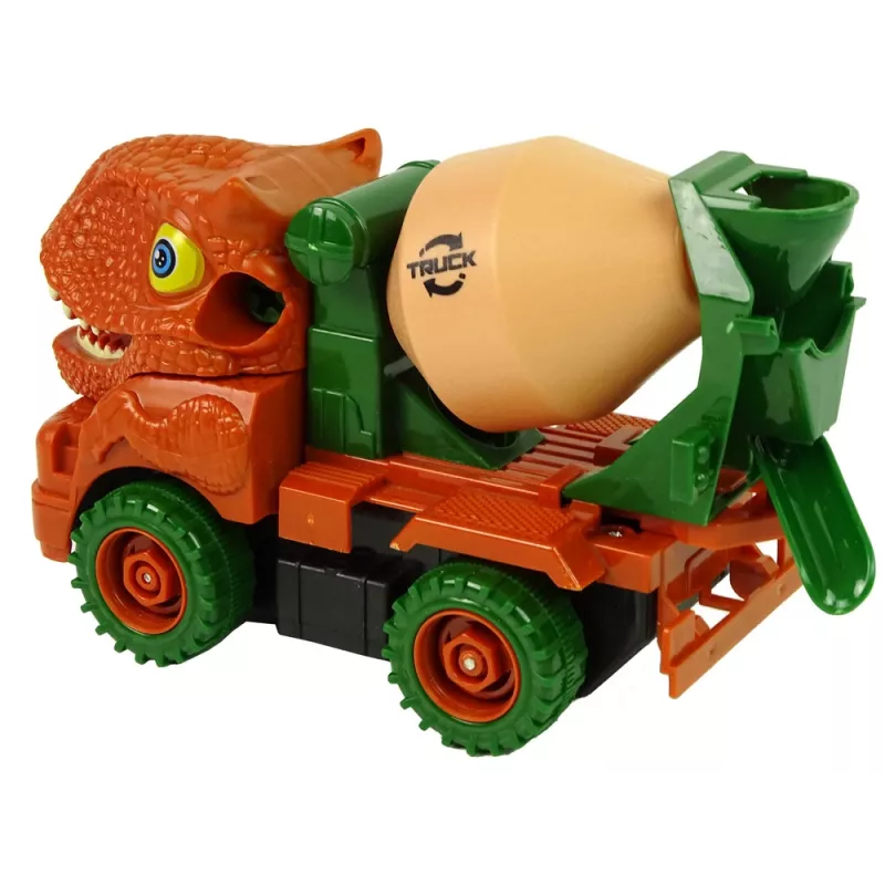LEAN TOYS Betono sunkvežimis Dinozaurų griovėjas Oranžiniai aksesuarai