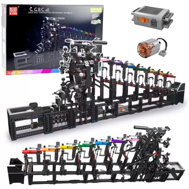 LEAN TOYS Construction Blocks Ball Track with Electric Motor 2520 pcs.