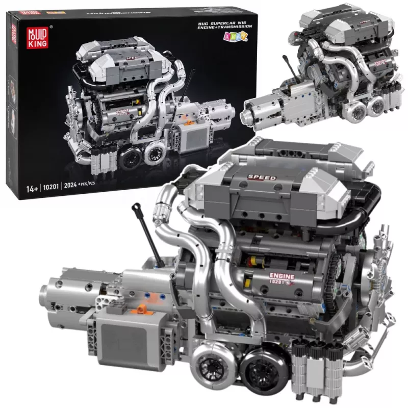 LEAN TOYS Construction Blocks Car Engine V8 Gearbox 2024 el.