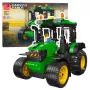 LEAN TOYS Konstrukciniai blokeliai Ūkio traktorius Žemės ūkio Žalias 304 vnt.
