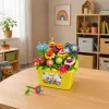 LEAN TOYS Construction Blocks Flowers Colorful Flower Garden In Box 73 pcs.