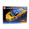 LEAN TOYS konstruktorius sportinis automobilis RC – mėlynas ir oranžinis (1883 dalys, 2.4GHz, 1:8 mastelis)