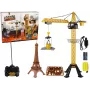 LEAN TOYS Statybinis kranas su nuotolinio valdymo pultu 90 cm aukščio Eifelio bokšto konstruktorius