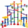 LEAN TOYS Konstrukcinis rinkinys kamuoliuko trasa su tuneliais ir spalvingais dinozaurais, 192 vnt.