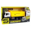LEAN TOYS Statybinė transporto priemonė Savivartis 1:16 Geltonas su kėlimo priekaba
