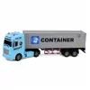 LEAN TOYS Vilikas su konteineriu, atidaromomis durimis, šviesomis ir garsais – mėlynas, 54 cm