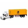 LEAN TOYS Konteinerinis sunkvežimis su atidaromomis durimis, šviesomis ir garsais, geltonas, 54 cm