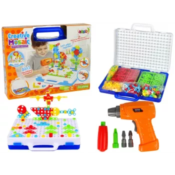 LEAN TOYS Kūrybinis mozaikos galvosūkis 4in1 su atsuktuvu, 237 dalys