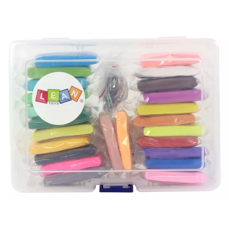 LEAN TOYS Kūrybinis molio modeliavimo rinkinys 24 spalvos su aksesuarais