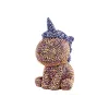 LEAN TOYS Kūrybinis vienaragio rinkinys „Pasidaryk pats“ su deimantiniais kristalais, rudas