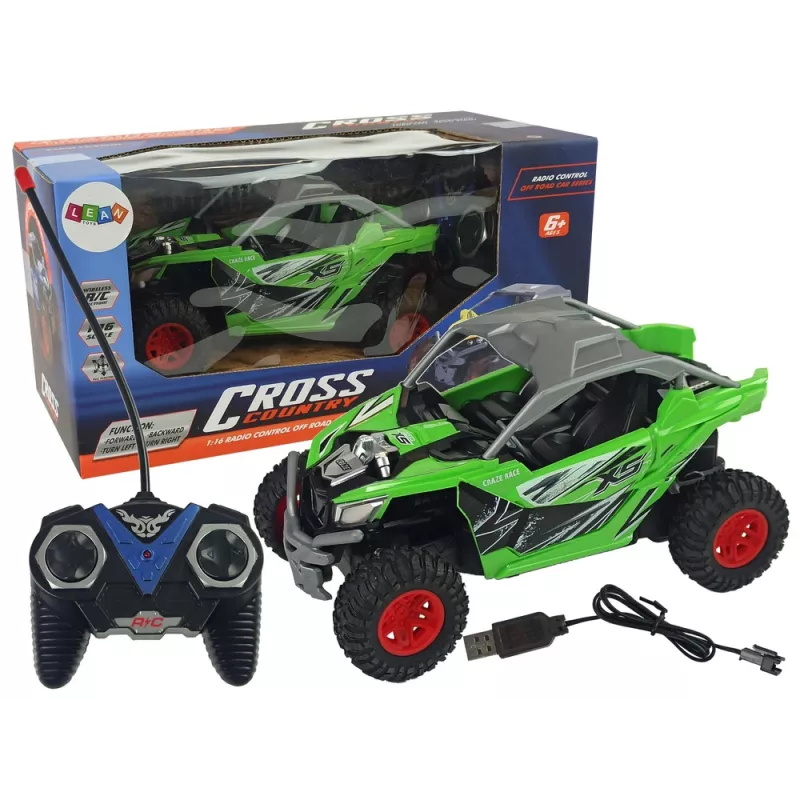 LEAN TOYS Visureigis nuotoliniu valdymu 27 MHz Žalias