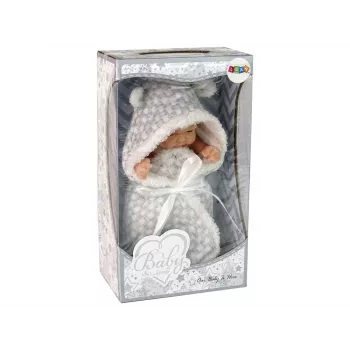 LEAN TOYS Miela kūdikio lėlė pilka Cocard