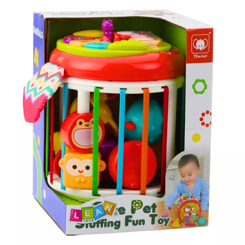 LEAN TOYS Cylinder Sensory Cube Interaktyvus formų rūšiuotuvas su šviesomis ir garsais - įvairiaspalvis (22659)