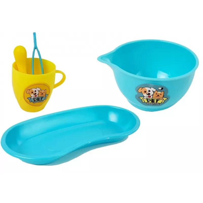 LEAN TOYS Šuns odontologo ir gydytojo rinkinys. Dantų šepetėlis. Išspausta dantų pasta.