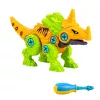 LEAN TOYS Dinozaurų konstravimo blokelių rinkinys su atsuktuvu 4-in-1