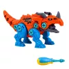 LEAN TOYS Dinozaurų konstravimo blokelių rinkinys su atsuktuvu 4-in-1
