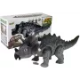 LEAN TOYS Dinozauras su baterija Triceratops Pilka