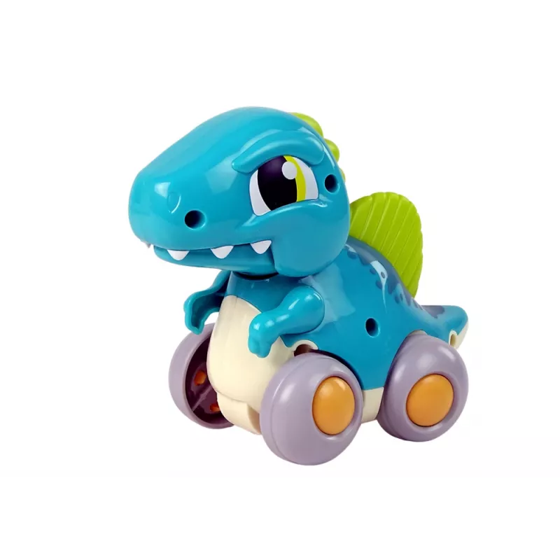 LEAN TOYS Dinozauras ant ratukų mėlynas figūrėlė