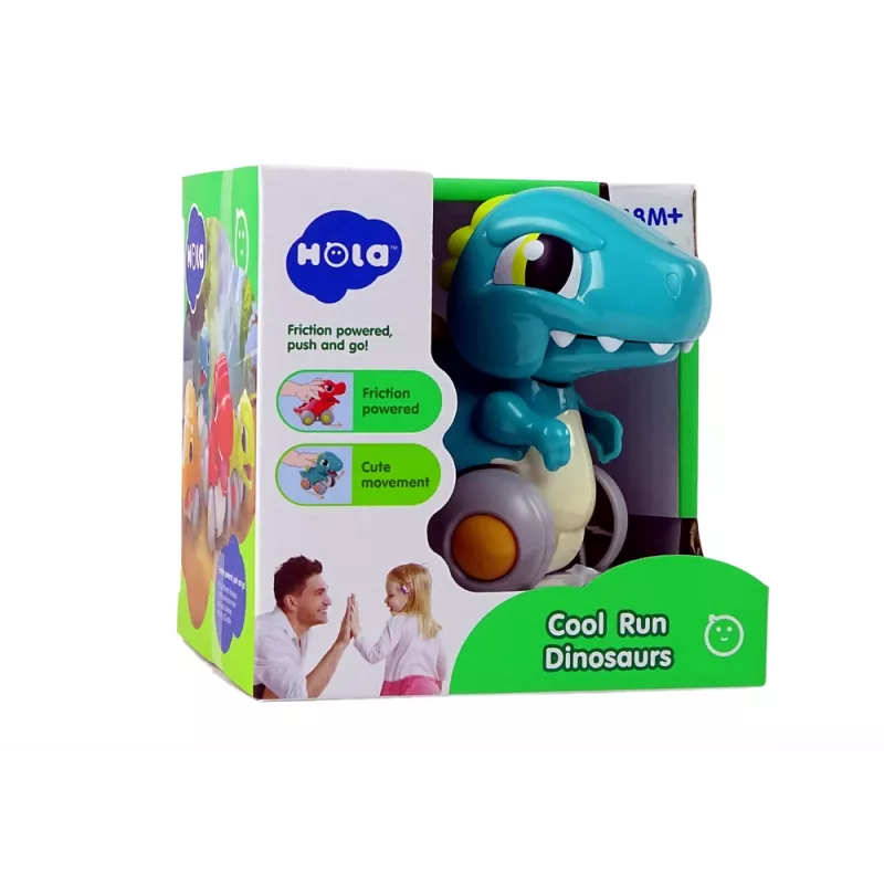 LEAN TOYS Dinozauras ant ratukų mėlynas figūrėlė