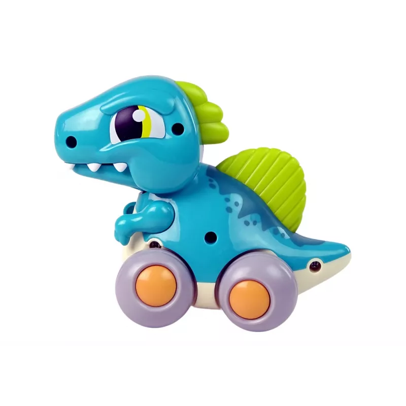 LEAN TOYS Dinozauras ant ratukų mėlynas figūrėlė