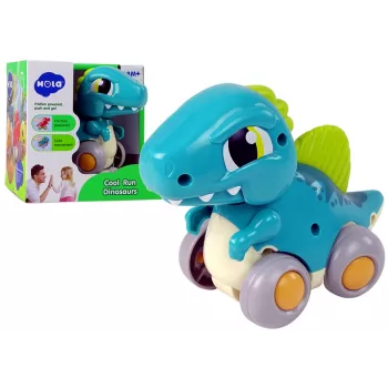 LEAN TOYS Dinozauras ant ratukų mėlynas figūrėlė