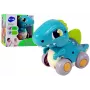 LEAN TOYS Dinozauras ant ratukų mėlynas figūrėlė