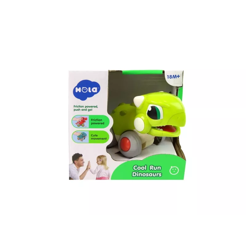 LEAN TOYS Dinozauras ant ratukų Žalia figūrėlė