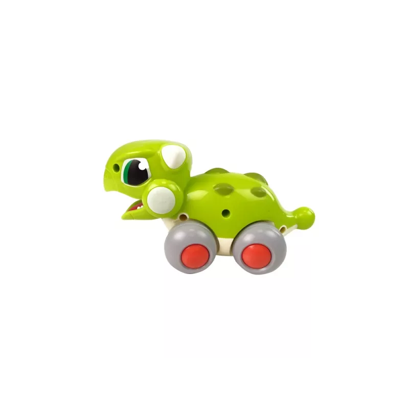 LEAN TOYS Dinozauras ant ratukų Žalia figūrėlė