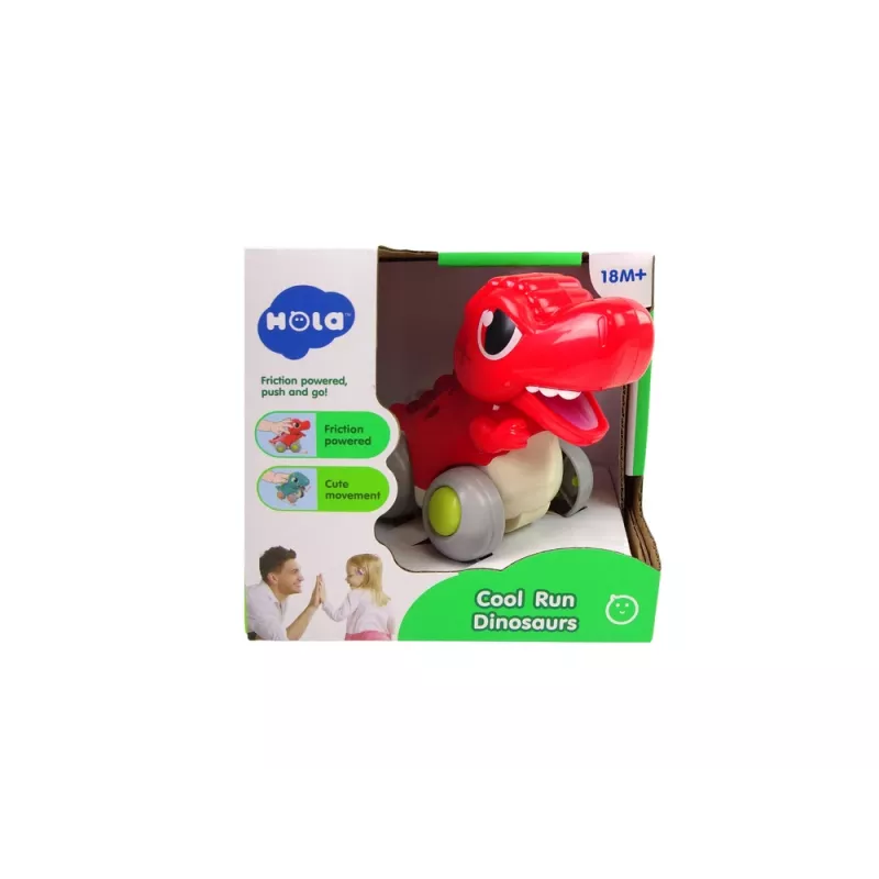 LEAN TOYS Dinozauras ant ratukų T-Rex Raudona figūrėlė