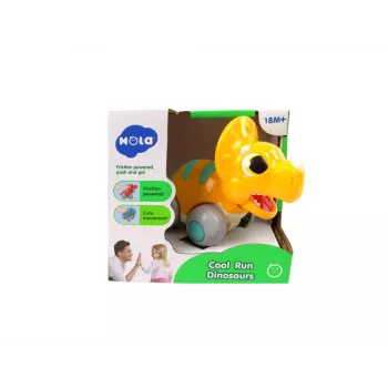 LEAN TOYS Dinozauras ant ratų Geltonas Triceratops Figūrėlė