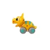 LEAN TOYS Dinozauras ant ratų Geltonas Triceratops Figūrėlė